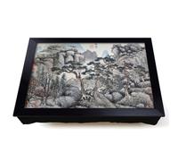 Lap Tray with Bean Bag Cushion, Four Pine Trees by Shen Zhou