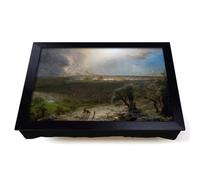 Lap Tray with Bean Bag Cushion, Frederic Edwin Church Jerusalem From The