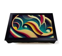 Lap Tray with Bean Bag Cushion, Galaxy Art Deco Abstract