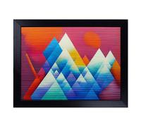 Lap Tray with Bean Bag Cushion, Geometric Graffiti Art Abstract