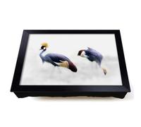 Lap Tray with Bean Bag Cushion, Grey Crowned Cranes Bird