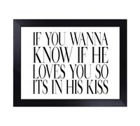 Lap Tray with Bean Bag Cushion, Its In His Kiss Typography Quote