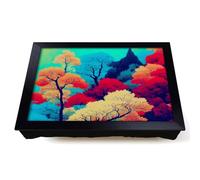 Lap Tray with Bean Bag Cushion, Japanese Forest Paint Splatter