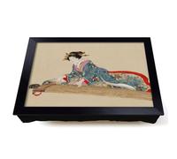 Lap Tray with Bean Bag Cushion, Lady Playing The Koto Japanese Art
