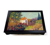 Lap Tray with Bean Bag Cushion, Landscape by Vincent Van Gogh | Raised Wooden Edge, Padded Cushion, Heat-Resistant Wipe-Clean Surface, for Meals, Laptops and Crafts
