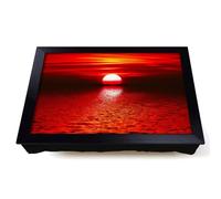 Lap Tray with Bean Bag Cushion, Landscape Red Sunset Art