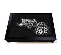 Lap Tray with Bean Bag Cushion, Leopard With Green Eyes High