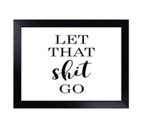 Lap Tray with Bean Bag Cushion, Let That Shit Go Typography Quote