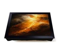 Lap Tray with Bean Bag Cushion, Lightning Action Painting Art