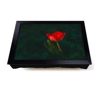 Lap Tray with Bean Bag Cushion, Lone Red Tulip