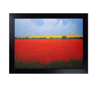 Lap Tray with Bean Bag Cushion, Lush Poppy Field Flowers