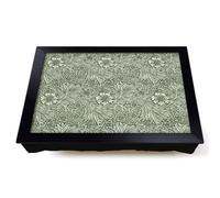 Lap Tray with Bean Bag Cushion, Marigold Print by William Morris | Handmade in the UK, Raised Wooden Edge, Padded Cushion, Heat-Resistant Wipe-Clean Surface, for Meals, Laptops and Crafts