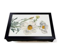 Lap Tray with Bean Bag Cushion, Matilija Poppy by Mary Vaux Walcott