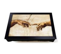 Lap Tray with Bean Bag Cushion, Michelangelo Creation Of Adam Hands