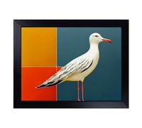 Lap Tray with Bean Bag Cushion, Modern Art Seagull