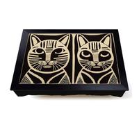 Lap Tray with Bean Bag Cushion, Modern Cat Art Abstract