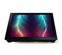 Lap Tray with Bean Bag Cushion, Neon Lightning Bolts