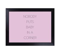 Lap Tray with Bean Bag Cushion, Nobody Puts Baby in a Corner Typography | Handmade in the UK, Raised Wooden Edge, Padded Cushion, Heat-Resistant Wipe-Clean Surface, for Meals, Laptops and Crafts
