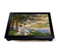 Lap Tray with Bean Bag Cushion, On The Bank Of The Seine by Claude Monet
