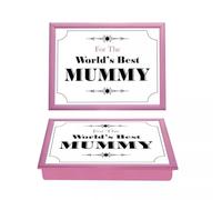 Lap Tray with Bean Bag Cushion Padded World's Best Mummy Design Dinner Serving Laptop Holder Breakfast in Bed Serving Laptray Dinner Lunch Caravan Camping Camping Camper Van Motivational Learning