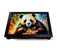 Lap Tray with Bean Bag Cushion, Panda Painted Abstract