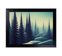 Lap Tray with Bean Bag Cushion, Pine Tree Forest At Winter