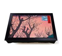 Lap Tray with Bean Bag Cushion, Plum Garden At Kamata by Utagawa Hiroshige