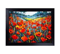 Lap Tray with Bean Bag Cushion, Poppy Field Constructivism