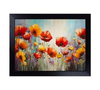 Lap Tray with Bean Bag Cushion, Poppy Flower Abstract
