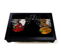 Lap Tray with Bean Bag Cushion, Red And Yellow Peppers