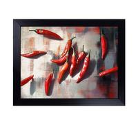 Lap Tray with Bean Bag Cushion, Red Chili Peppers
