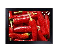Lap Tray with Bean Bag Cushion, Red Chilli Peppers