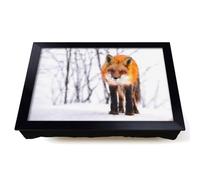 Lap Tray with Bean Bag Cushion, Red Fox In A Winter Forest