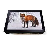 Lap Tray with Bean Bag Cushion, Red Fox In Winter Forest