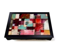 Lap Tray with Bean Bag Cushion, Red Green And Violet Rhythms by Paul Klee