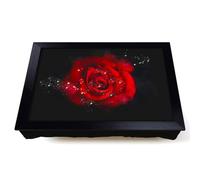 Lap Tray with Bean Bag Cushion, Red Rose In The Shadows