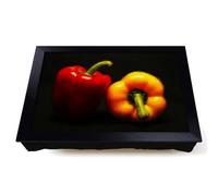 Lap Tray with Bean Bag Cushion, Red & Yellow Bell Pepper