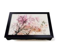 Lap Tray with Bean Bag Cushion, Reflection Of The Pink Blossom Trees