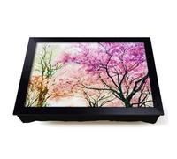 Lap Tray with Bean Bag Cushion, Reflection Of The Pink Blossom Trees In