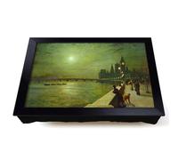 Lap Tray with Bean Bag Cushion, Reflections On The Thames by John Atkinson