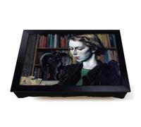 Lap Tray with Bean Bag Cushion, Rex Whistler Miss Juliet Henley | Raised Wooden Edge, Padded Cushion, Heat-Resistant Wipe-Clean Surface, for Meals, Laptops and Crafts