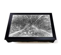 Lap Tray with Bean Bag Cushion, Road Through The Winter Forest