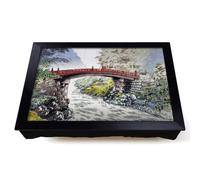 Lap Tray with Bean Bag Cushion, Sacred Bridge In Nikko by Tsuchiya Koitsu