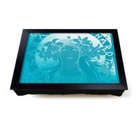 Lap Tray with Bean Bag Cushion, Sarah Bernhardt In Blue by Alphonse Mucha