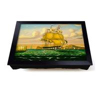 Lap Tray with Bean Bag Cushion, Ship Passing Castle Williams