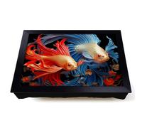 Lap Tray with Bean Bag Cushion, Siamese Fighting Fish Baroque Art