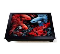 Lap Tray with Bean Bag Cushion, Siamese Fighting Fish Gothic Art