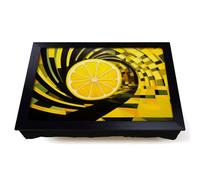 Lap Tray with Bean Bag Cushion, Sliced Lemon Art Deco