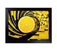 Lap Tray with Bean Bag Cushion, Sliced Lemon Art Deco