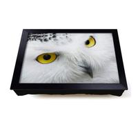 Lap Tray with Bean Bag Cushion, Snowy Owl Eyes